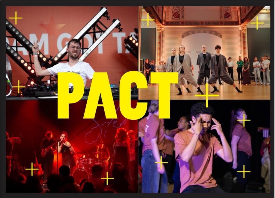 PACT+ studenten tijdens optreden